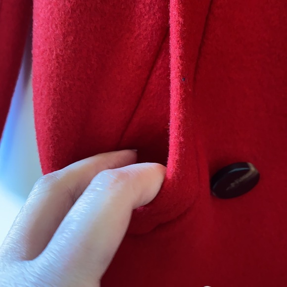 Ann Taylor Red Wool Coat Sz S NWT - Picture 6 of 10